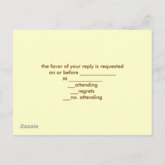 rustikale Hochzeitslandschaft uAwg Einladungspostkarte (Rückseite)