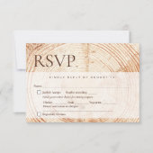 Rustikale Hochzeitsmahlzeiten Wahlmöglichkeiten Ho RSVP Karte (Vorderseite)