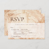 Rustikale Hochzeitsmahlzeiten Wahlmöglichkeiten Ho RSVP Karte (Vorne/Hinten)