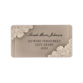 Rustikale Hochzeitsmarken für Blütenblumen Adressaufkleber (Vorne)