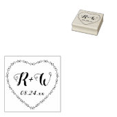 Rustikale Hochzeitsmonographie Gummistempel (Stempel)