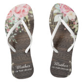 Rustikale Hochzeitsmutter aus Holz Badesandalen (Fußbett)