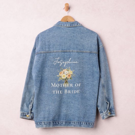 Rustikale Hochzeitsmutter Rose Mutter der Braut Jeansjacke (Hangar)