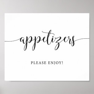 Rustikale Hochzeitsnacht-Buffet-Appetithäppchen Un Poster