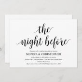 Rustikale Hochzeitsnacht Probe Einladungskarte Einladung (Vorne/Hinten)