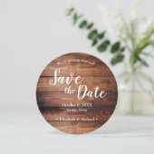 Rustikale Hochzeitsohle für Foto-Holztanzböden Einladung (Stehend Vorderseite)