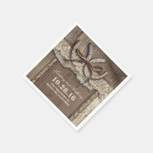 rustikale Hochzeitspapiere - Hufeisen Serviette (Ecke)