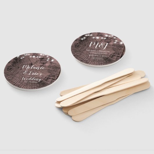 Rustikale Hochzeitspazierenlampen Programm Handfan Fächer (Non-assembled)