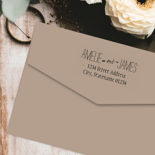 Rustikale Hochzeitspfeil-Rücksendeadresse Permastempel