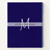 Rustikale Hochzeitsplanung in Burgund, Blau-Rosa Notizblock (Rückseite)