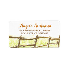 rustikale Hochzeitsplattform Adressaufkleber