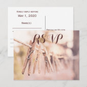 Rustikale Hochzeitspostkarten Einladungspostkarte (Vorne/Hinten)