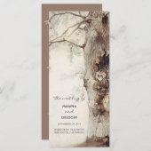 rustikale Hochzeitsprogramme für Baum und geschnit Programm (Vorne/Hinten)