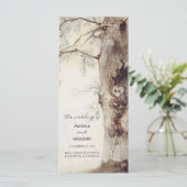 rustikale Hochzeitsprogramme für Baum und geschnit Programm (Stehend Vorderseite)