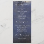 Rustikale Hochzeitsprogramme für Bäume und Lichter Programm (Rückseite)