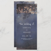 Rustikale Hochzeitsprogramme für Bäume und Lichter Programm (Vorne/Hinten)