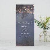 Rustikale Hochzeitsprogramme für Bäume und Lichter Programm (Stehend Vorderseite)