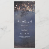 Rustikale Hochzeitsprogramme für Bäume und Lichter Programm (Vorderseite)