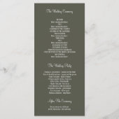 Rustikale Hochzeitsprogramme für Bäume und Vögel Programm (Rückseite)