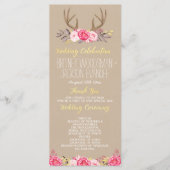 Rustikale Hochzeitsprogramme für Blütenpeony & Dee Programm (Vorderseite)