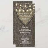 Rustikale Hochzeitsprogramme für Eichenbäume Programm (Vorne/Hinten)