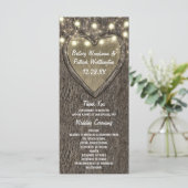 Rustikale Hochzeitsprogramme für Eichenbäume Programm (Stehend Vorderseite)