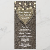 Rustikale Hochzeitsprogramme für Eichenbäume Programm (Vorderseite)