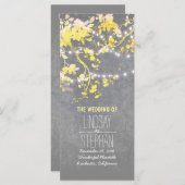 Rustikale Hochzeitsprogramme für Graue und Gelbe Z Programm (Vorne/Hinten)