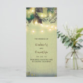 Rustikale Hochzeitsprogramme für Holz Programm (Stehend Vorderseite)