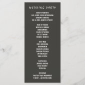 Rustikale Hochzeitsprogramme für leuchtende Bäume Programm (Rückseite)