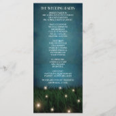 Rustikale Hochzeitsprogramme im Freien Programm (Rückseite)