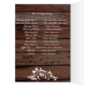 Rustikale Hochzeitsprogramme mit Blume-Dekoration (Innen (Links))