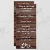 Rustikale Hochzeitsprogramme mit Blume-Dekoration Programm (Vorne/Hinten)