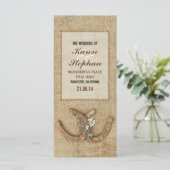 Rustikale Hochzeitsprogramme Programm (Stehend Vorderseite)