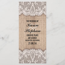 Rustikale Hochzeitsprogramme