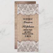 Rustikale Hochzeitsprogramme Programm (Vorne/Hinten)