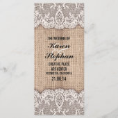 Rustikale Hochzeitsprogramme Programm (Vorderseite)