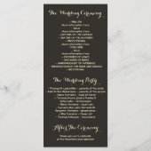 Rustikale Hochzeitsprogramme Programm (Rückseite)