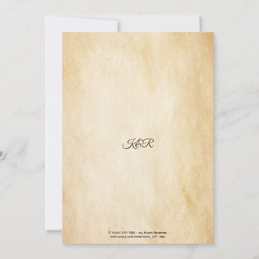 Rustikale Hochzeitsreise Einladung (Rückseite)