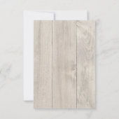 Rustikale Hochzeitsrigs, RSVP-Karte RSVP Karte (Rückseite)