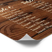 Rustikale Hochzeitssattelkarte, rustikal, Holz, Si Poster (Ecke)