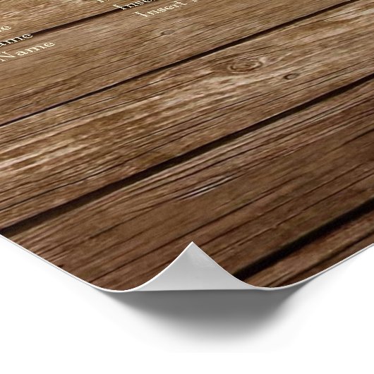 Rustikale Hochzeitssattelkarte, rustikal, Sonnenbl Poster (Ecke)