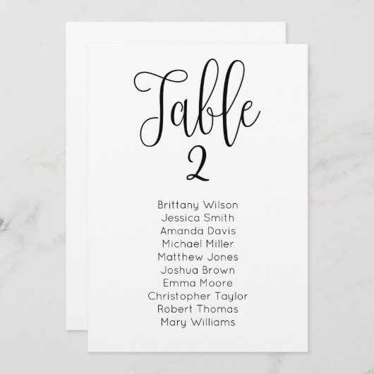 Rustikale Hochzeitssitzkarte. Kraft-Plan Einladung (Vorne/Hinten)