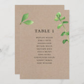 Rustikale Hochzeitssitzkarte. Land botanisch Einladung (Vorne/Hinten)