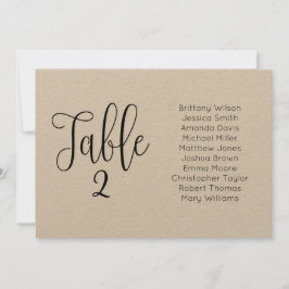 Rustikale Hochzeitssitzkarte. Landschaftsland Einladung