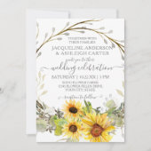 Rustikale Hochzeitssonne Einladung (Vorderseite)