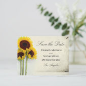 Rustikale Hochzeitssonne Save the Date Karte (Stehend Vorderseite)