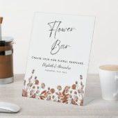 Rustikale Hochzeitsstiftung Blume Bar Sockelschild (In SItu)