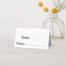 Rustikale Hochzeitsstimmung - Tischnummer und Name Platzkarte