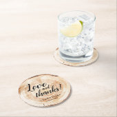 Rustikale Hochzeitsstimmung und Dank Hochzeit in H Runder Pappuntersetzer (Vor Ort)